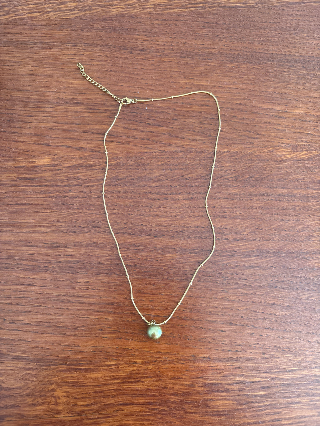 Ras le cou plaqué or avec perle de Tahiti